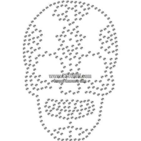 Sugar Skull Rhinestone Iron-on Transfer for Mask